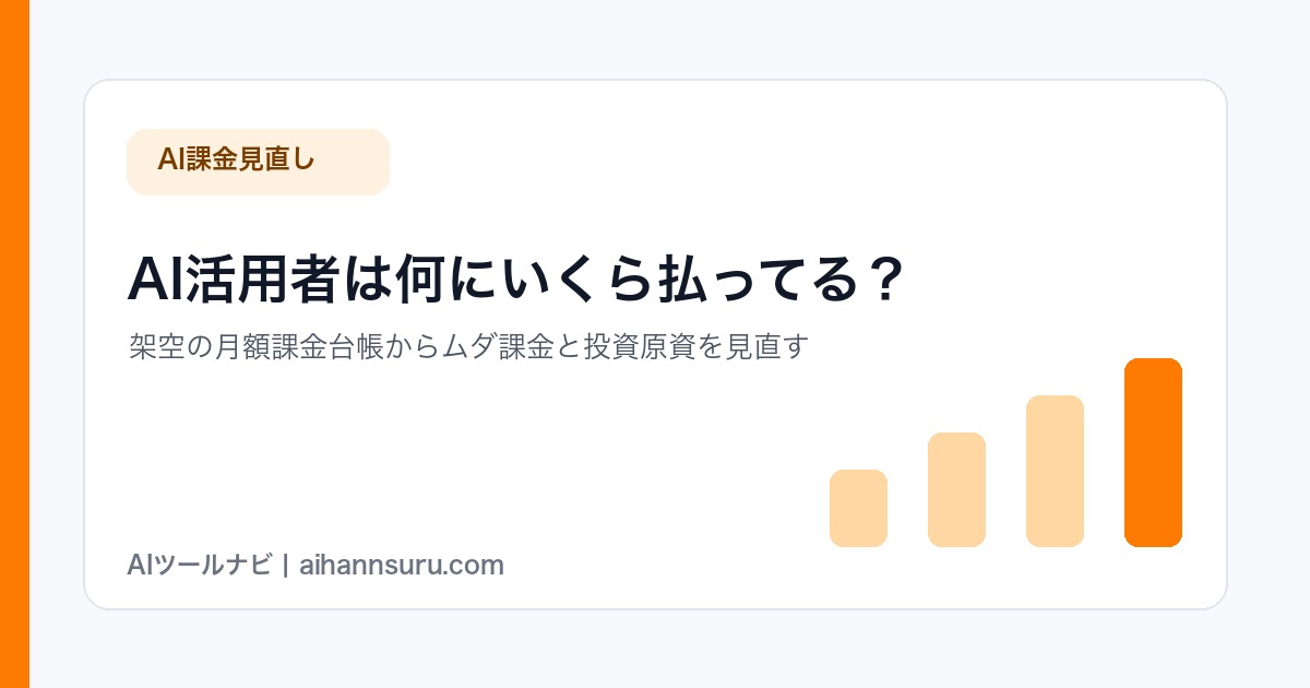 AIツール課金の見直し図解